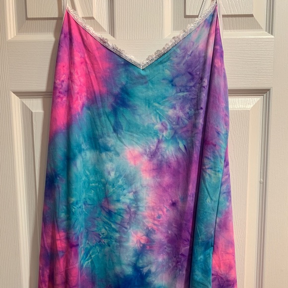Eldridge Tank Blue Pink Purple Lace Tie-Dye NWOT - Picture 2 of 10